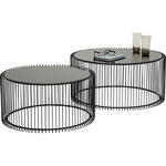 BEISTELLTISCHSET in Metall, Glas 32,5/32,5/42 cm  - Messingfarben, LIFESTYLE, Glas/Metall (32,5/32,5/42cm) - Ambia Home