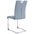 SCHWINGSTUHL in Eisen Webstoff - Chromfarben/Blau, Design, Textil/Metall (44/98/58cm) - Carryhome