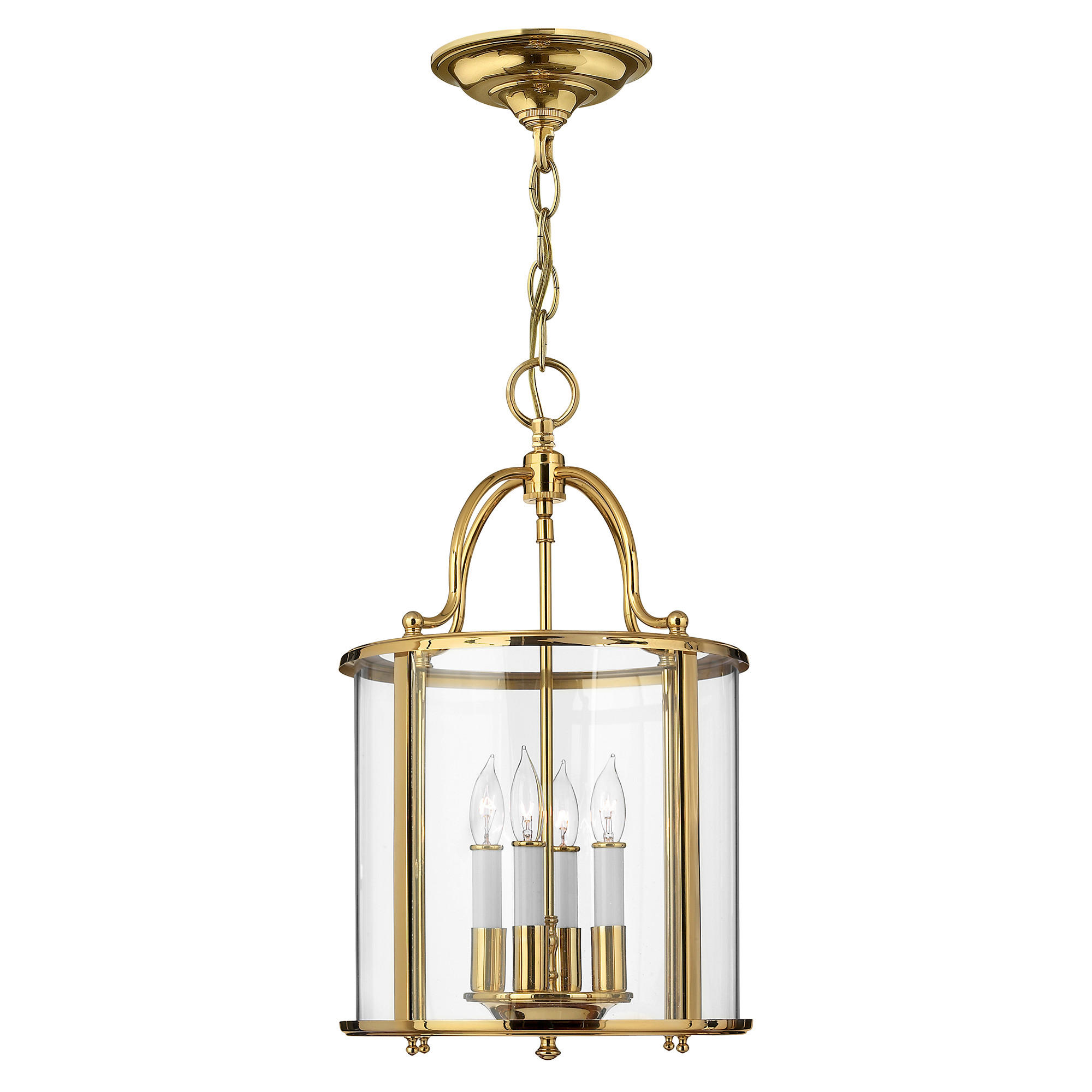 HÄNGELEUCHTE 29.7/61 cm  - Messingfarben, Natur, Glas/Metall (29.7/61cm) - Elstead Lighting