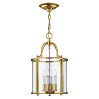 HÄNGELEUCHTE 29.7/61 cm  - Messingfarben, Natur, Glas/Metall (29.7/61cm) - Elstead Lighting