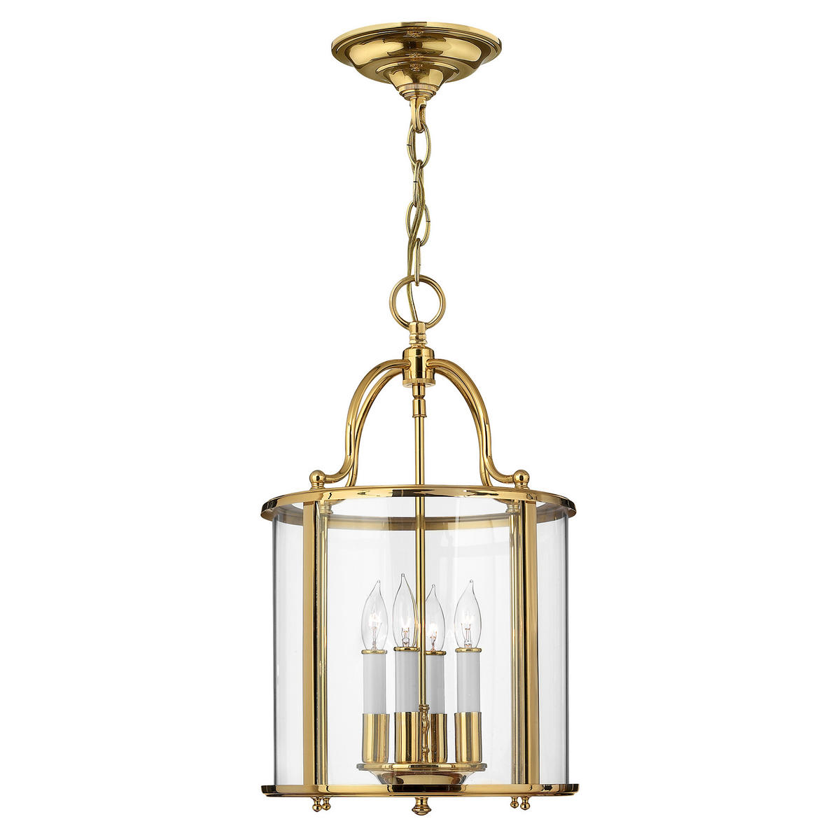 HÄNGELEUCHTE 29.7/61 cm  - Messingfarben, Natur, Glas/Metall (29.7/61cm) - Elstead Lighting