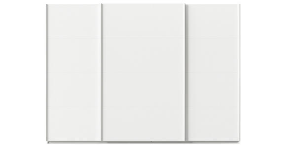 SCHWEBETÜRENSCHRANK in Weiß - Alufarben/Weiß, KONVENTIONELL, Holzwerkstoff/Metall (315/210/62cm) - Xora