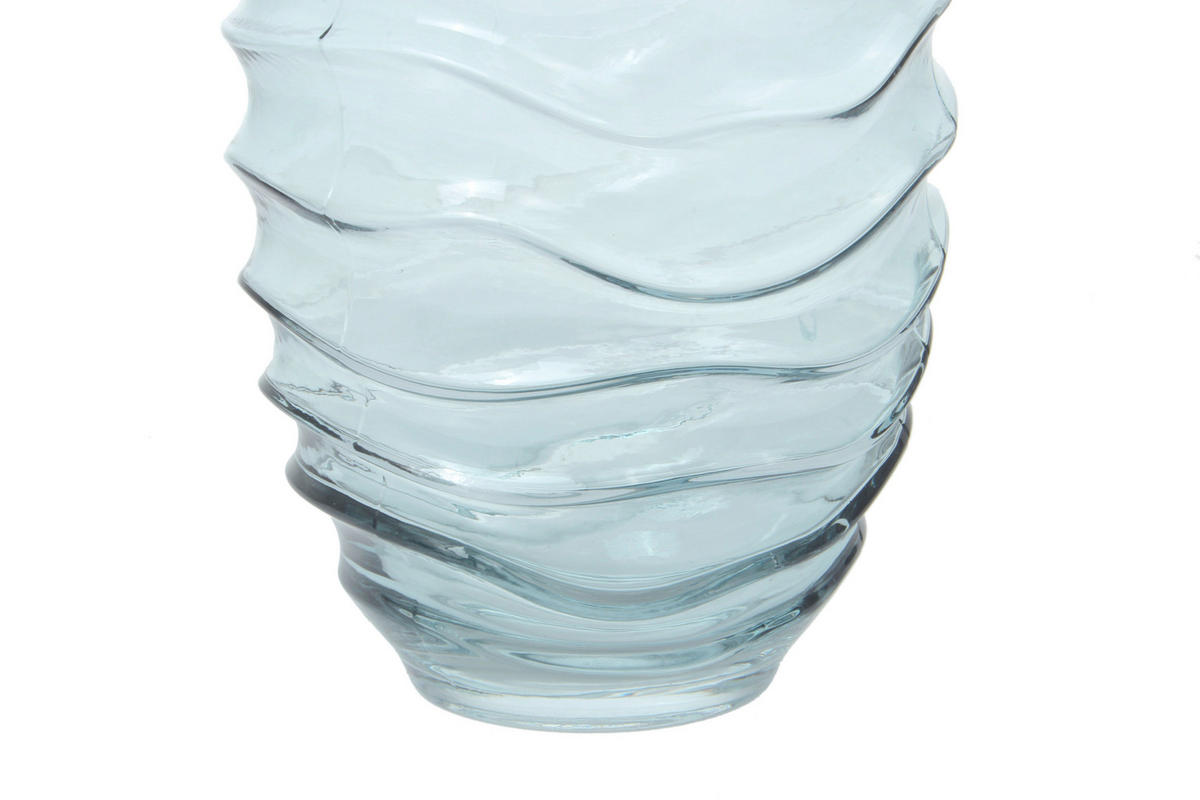 VASE  - Blau, Design, Glas (16/25,5/16cm) - Kayoom