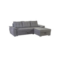 SJEDEĆA GARNITURA drvo, tekstil  siva   - siva/boje aluminija, Design, drvo/tekstil (250/166cm) - Xora