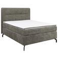 BOXSPRINGBETT 140/200 cm  in Grau  - Schwarz/Grau, Design, Textil/Metall (140/200cm) - Esposa