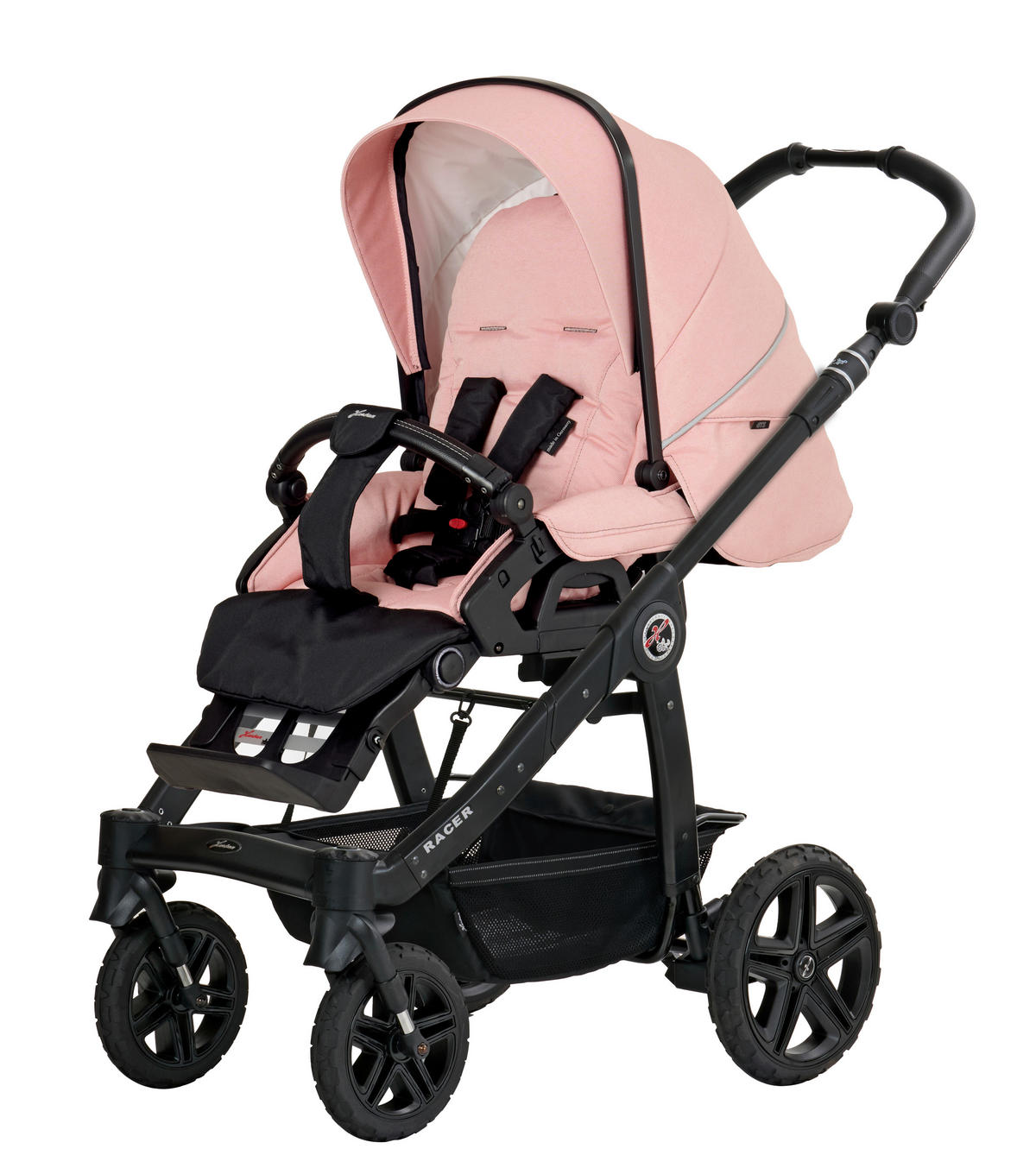 KINDERWAGENSET RACER GTS  - Lachsfarben/Cappuccino, Basics, Textil/Metall (59/113/101cm) - Hartan