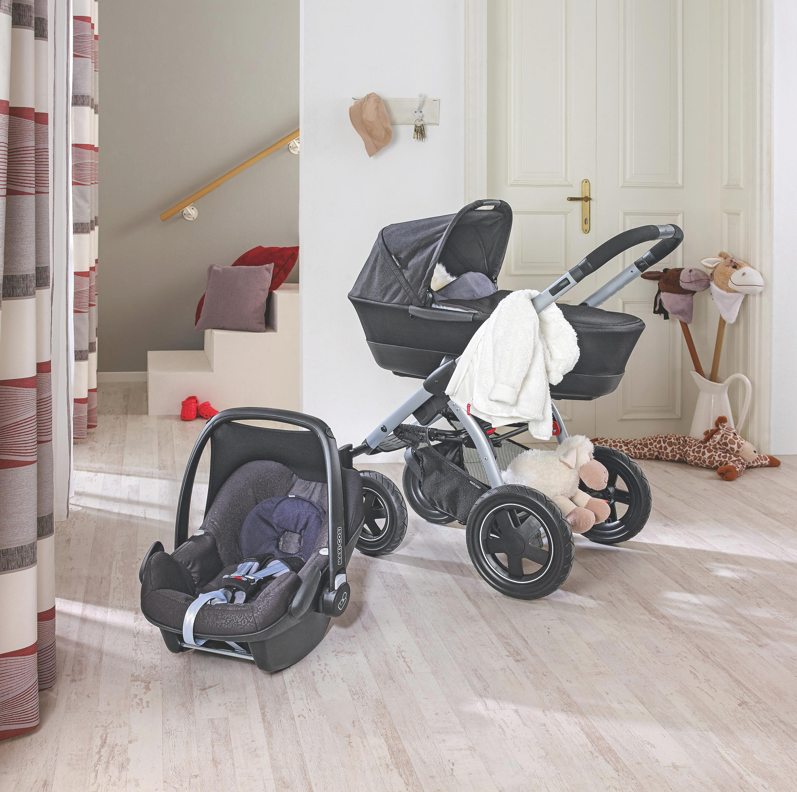 KINDERWAGENSET Mura 4 Plus - Silberfarben/Hellgrau, KONVENTIONELL, Kunststoff/Textil (94,5/65/100,5cm) - MAXI-COSI