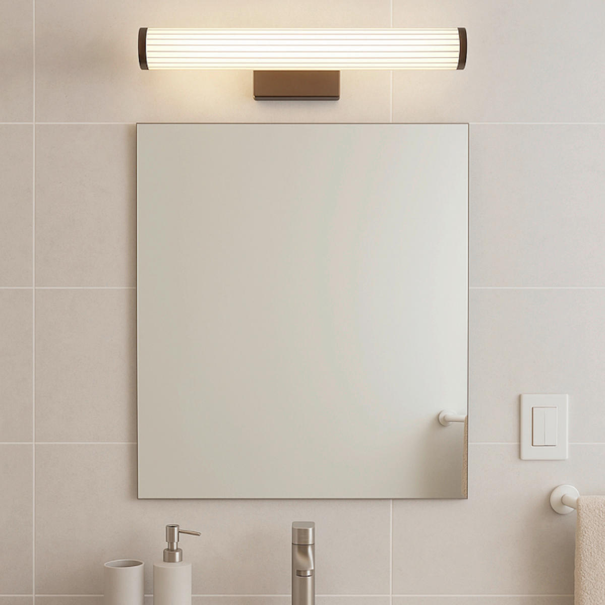 LED-WANDLEUCHTE Vena  6/45/11.5 cm  - Mokka, Design, Kunststoff (6/45/11.5cm)