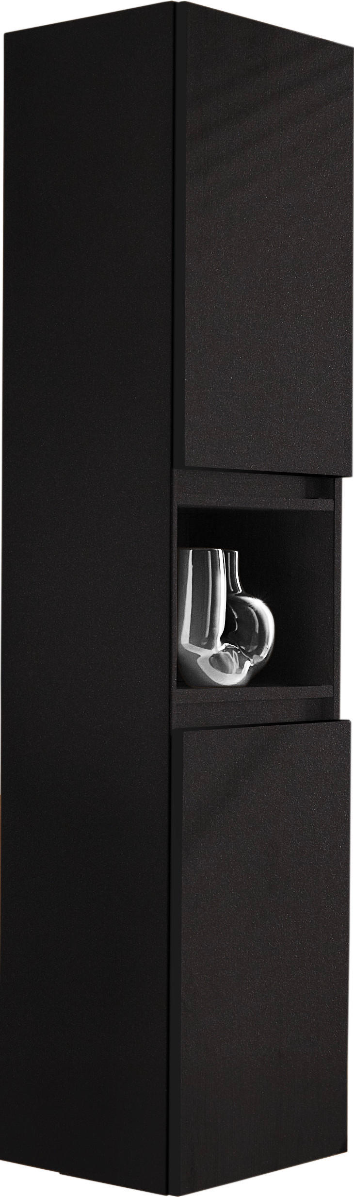 HOCHSCHRANK 40/163/30 cm  - Dunkelgrau, Design, Glas/Holzwerkstoff (40/163/30cm) - Novel