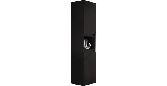 HOCHSCHRANK 40/163/30 cm - Dunkelgrau, Design, Glas/Holzwerkstoff (40/163/30cm) - Novel