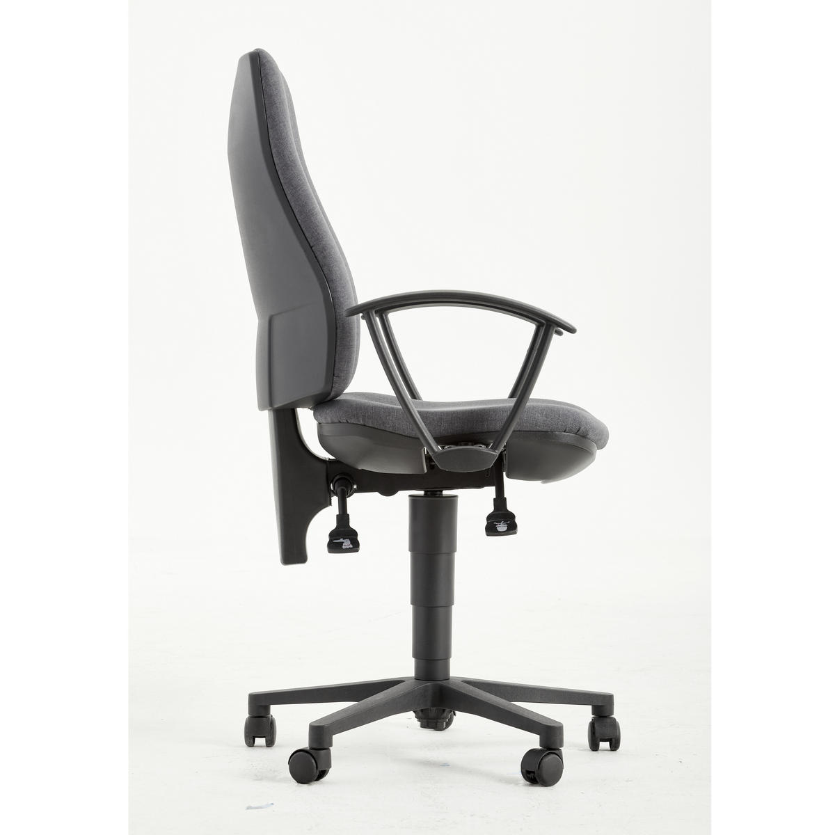 DREHSTUHL Flachgewebe Anthrazit, Schwarz  - Anthrazit/Schwarz, Design, Kunststoff/Textil (60/103-111/55cm) - Topstar