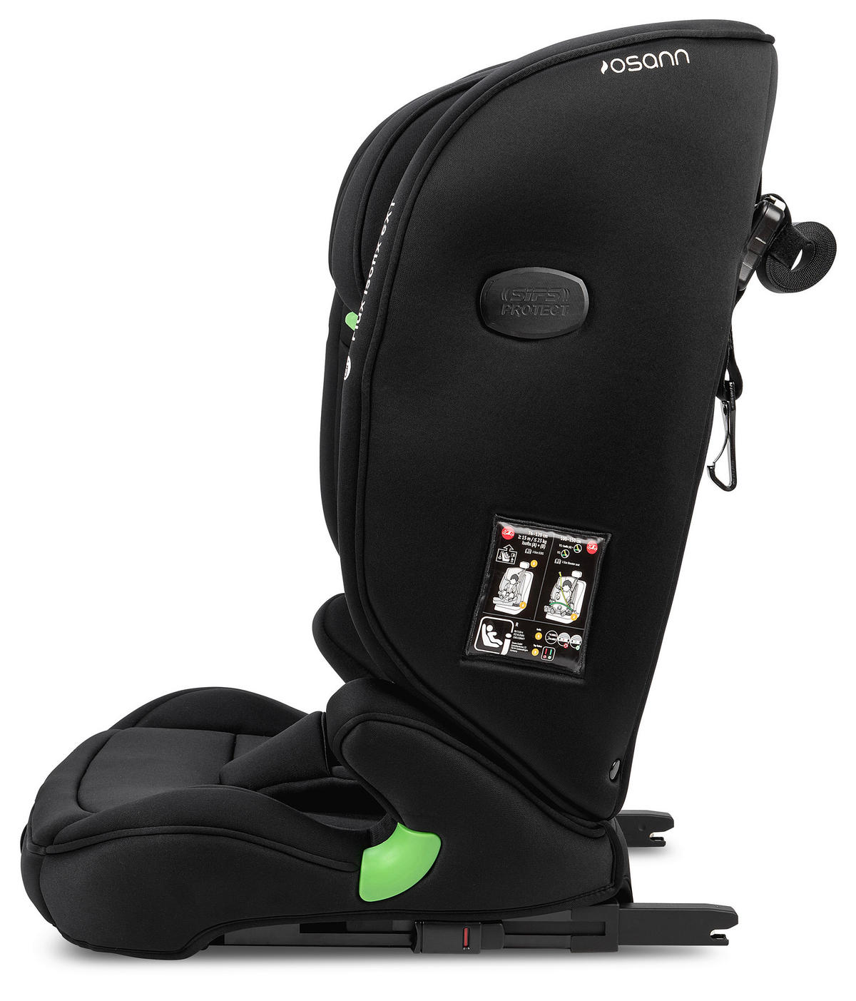 KINDERAUTOSITZ Flux Isofix eXT  - Schwarz, Basics, Textil (47/44/61,5cm) - Osann