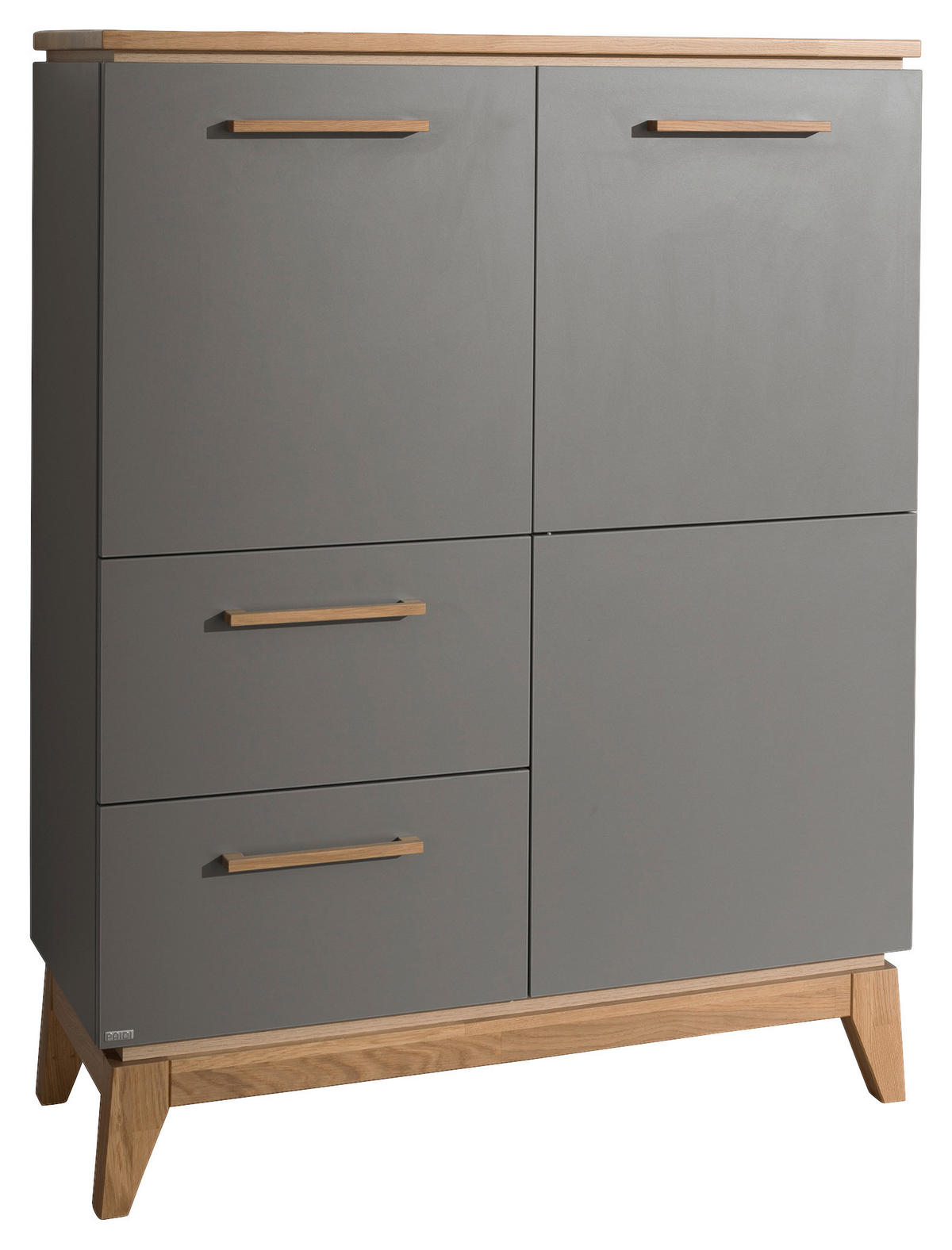 HIGHBOARD  in 94,6/123,1/39,6 cm  - Eichefarben/Grau, MODERN, Holz/Holzwerkstoff (94,6/123,1/39,6cm) - Paidi
