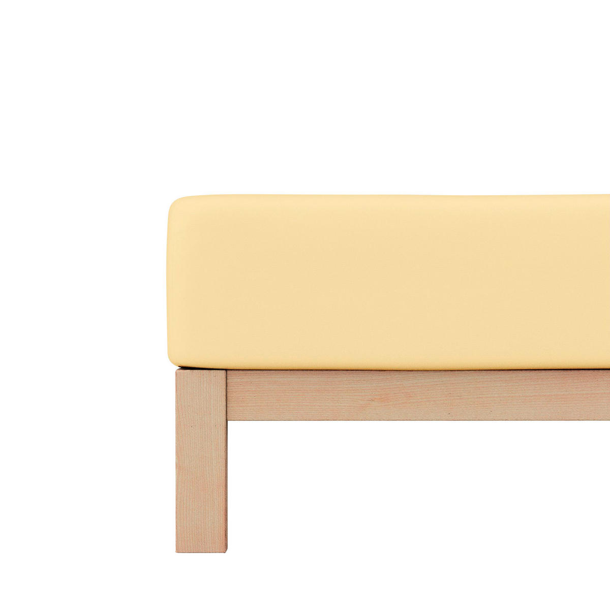 SPANNLEINTUCH 90-100/190-220 cm Jersey  - Gelb, Basics, Textil (90-100/190-220cm) - Schlafgut