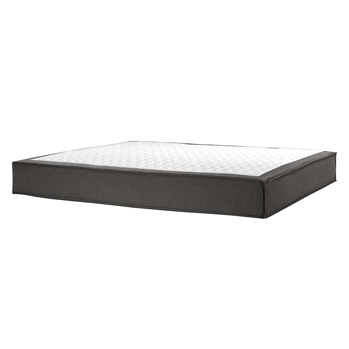 BOXSPRINGBETT 200/200 cm  in Anthrazit  - Anthrazit/Schwarz, Design, Textil (200/200cm) - home24