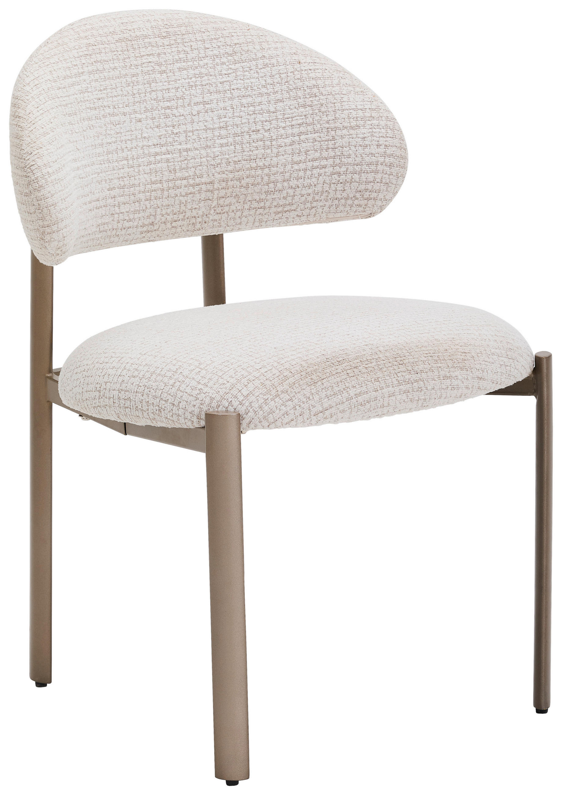 STUHL Webstoff Champagner, Beige  - Champagner/Beige, MODERN, Textil/Metall (55/81/57cm) - MID.YOU