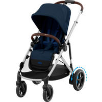 KINDERWAGEN  EGAZELLE S  Ocean Blue  - Silberfarben, Basics, Kunststoff/Metall (94.5/66/100cm) - cybex GOLD