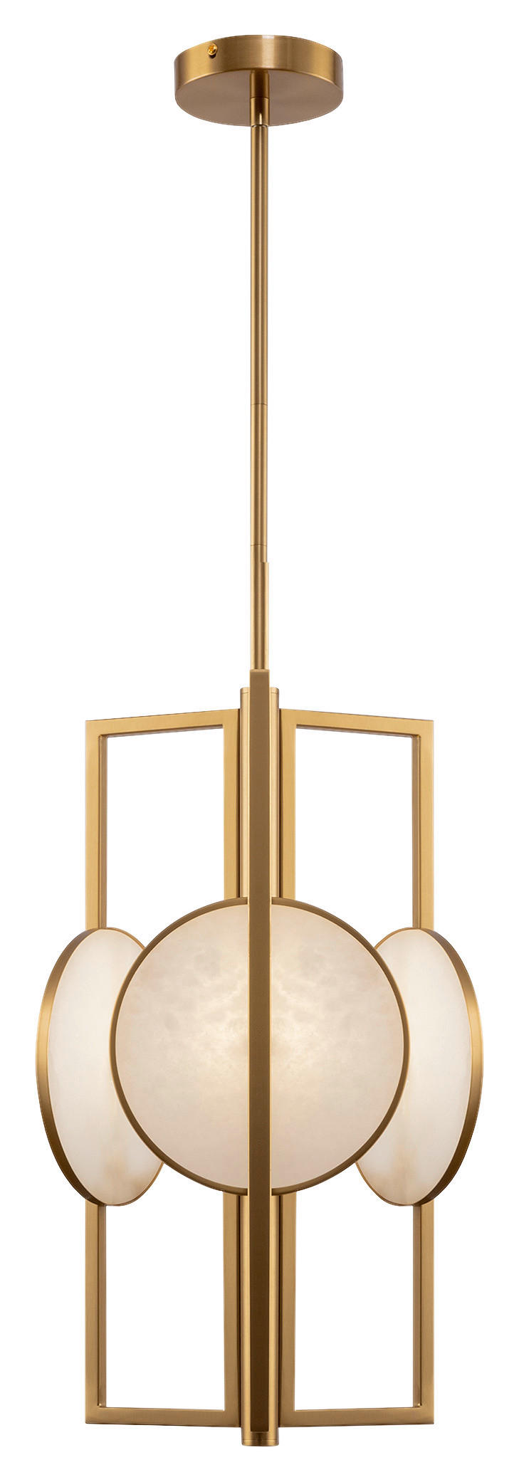 PENDELLEUCHTE 30,5/51/30,5 cm   - Goldfarben, Trend, Stein/Metall (30,5/51/30,5cm) - MAYTONI