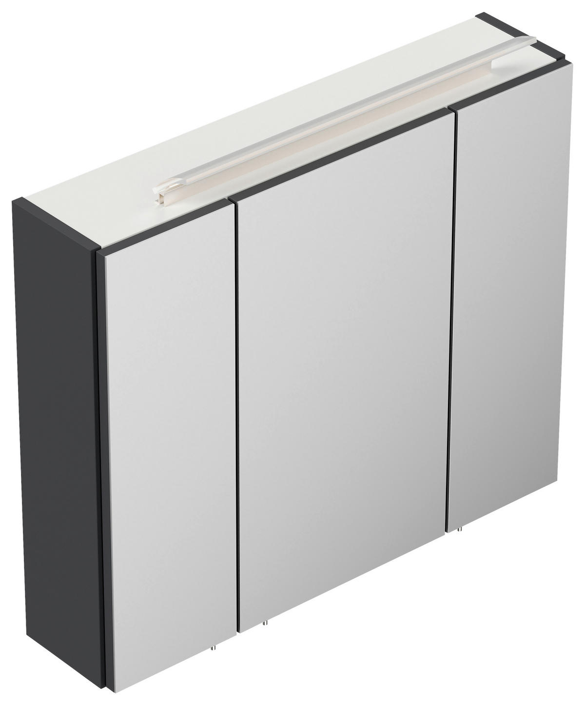 SPIEGELSCHRANK 75/62/17 cm  - Graphitfarben, MODERN, Glas/Holzwerkstoff (75/62/17cm) - MID.YOU