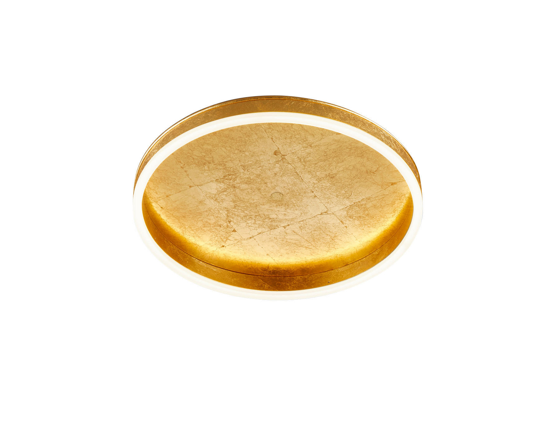 LED-DECKENLEUCHTE Sona 40/7 cm - Goldfarben, Design, Kunststoff/Metall (40/7cm) - Helestra