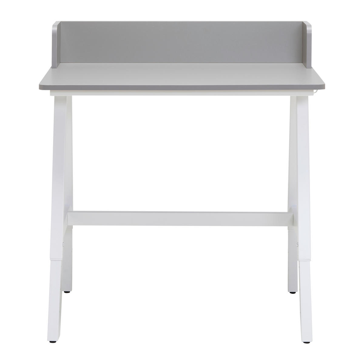 PISAĆI STOL  siva, bijela  metal  - bijela/siva, Moderno, drvni materijal/metal (80/54-85/60cm)