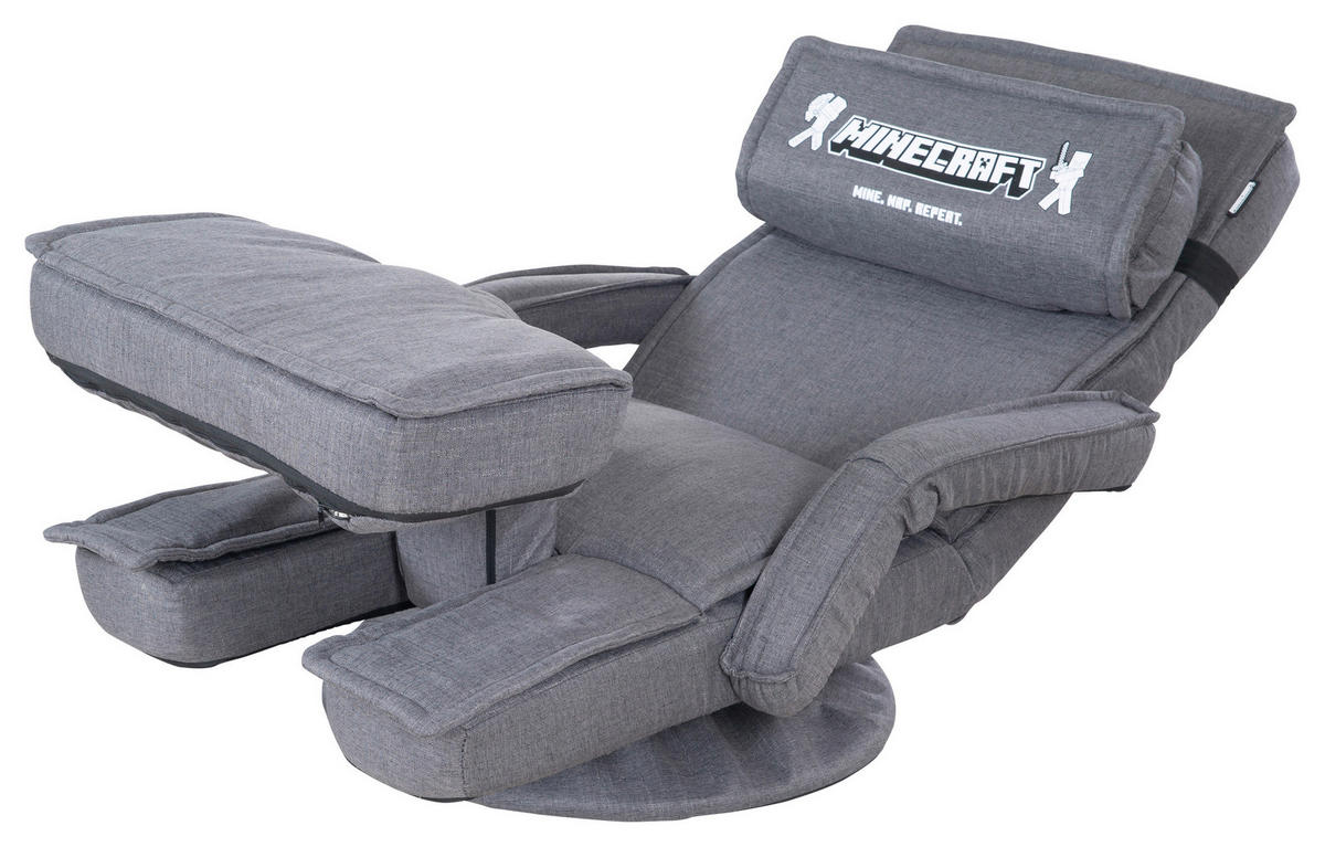 LOUNGESESSEL - Grau, MODERN, Textil/Metall (62/80/60cm) - Minecraft