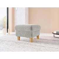 HOCKER GLENDALE E Flachgewebe Hellgrau  - Eichefarben/Hellgrau, KONVENTIONELL, Holz/Textil (58/48/58cm) - Sit & More