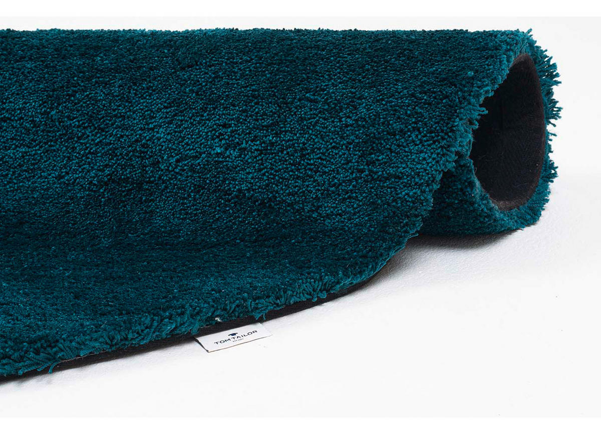 PREPROGA Z VISOKIM FLOROM Cozy  135/200 cm  taftano  barve petroleja  - barve petroleja, Basics, tekstil (135/200cm) - Tom Tailor