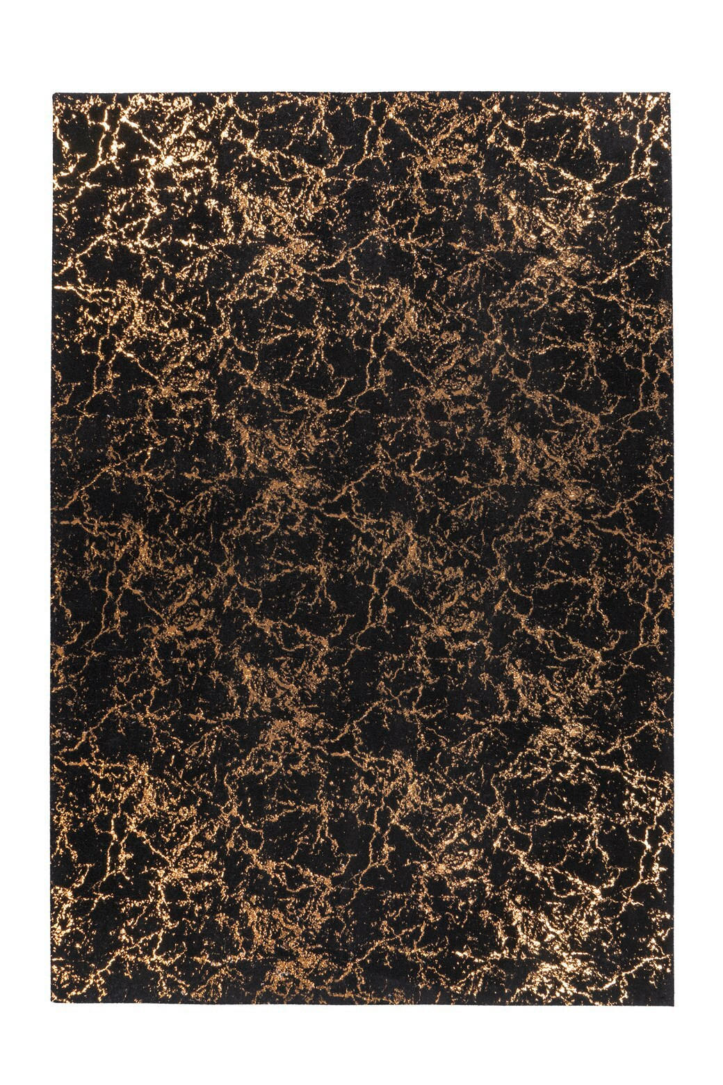LÄUFER 80/150 cm Bijou 225 Schwarz / Gold  - Goldfarben/Schwarz, KONVENTIONELL, Textil (80/150cm)