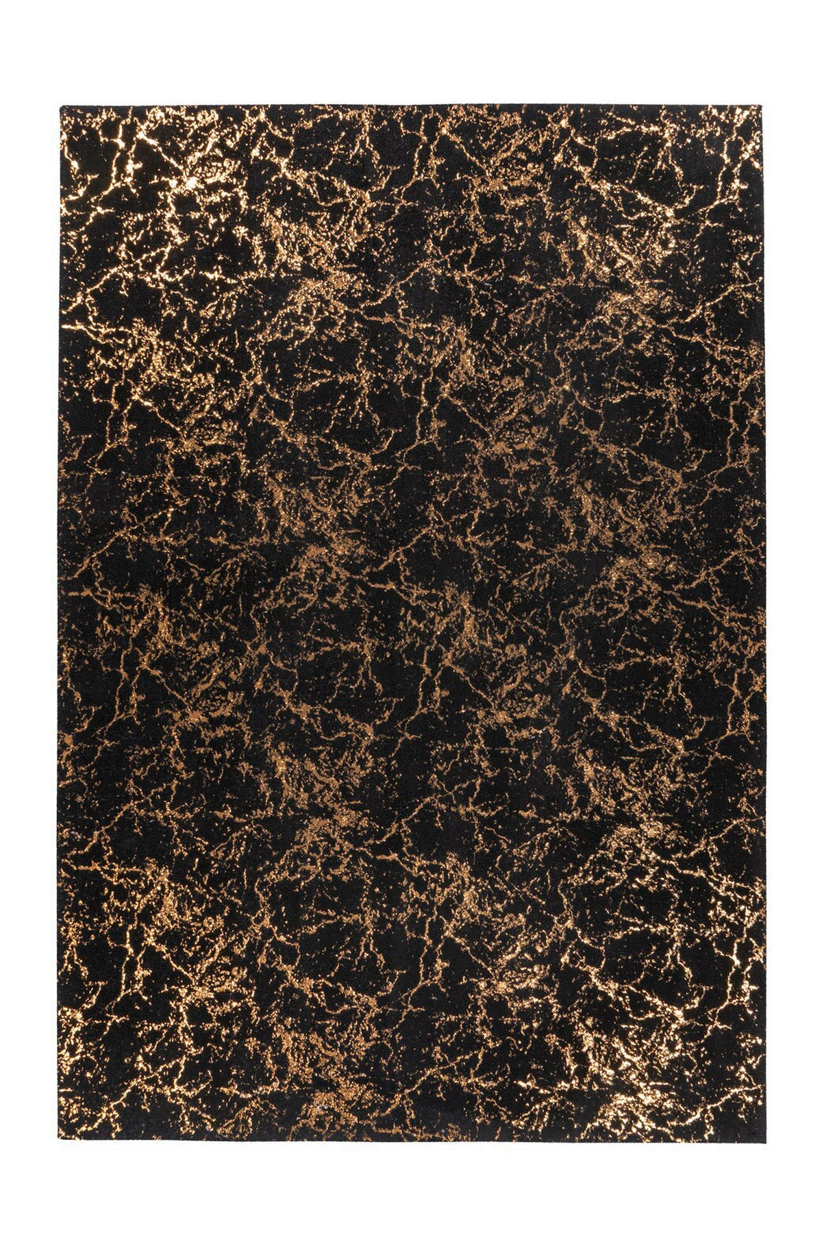 LÄUFER 80/150 cm Bijou 225 Schwarz / Gold Schwarz, Goldfarben  - Goldfarben/Schwarz, KONVENTIONELL, Textil (80/150cm)