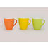 KAFFEEBECHERSET 6-teilig Keramik Porzellan Gelb, Grün, Orange - Gelb/Orange, Basics, Keramik (450mll) - Homeware