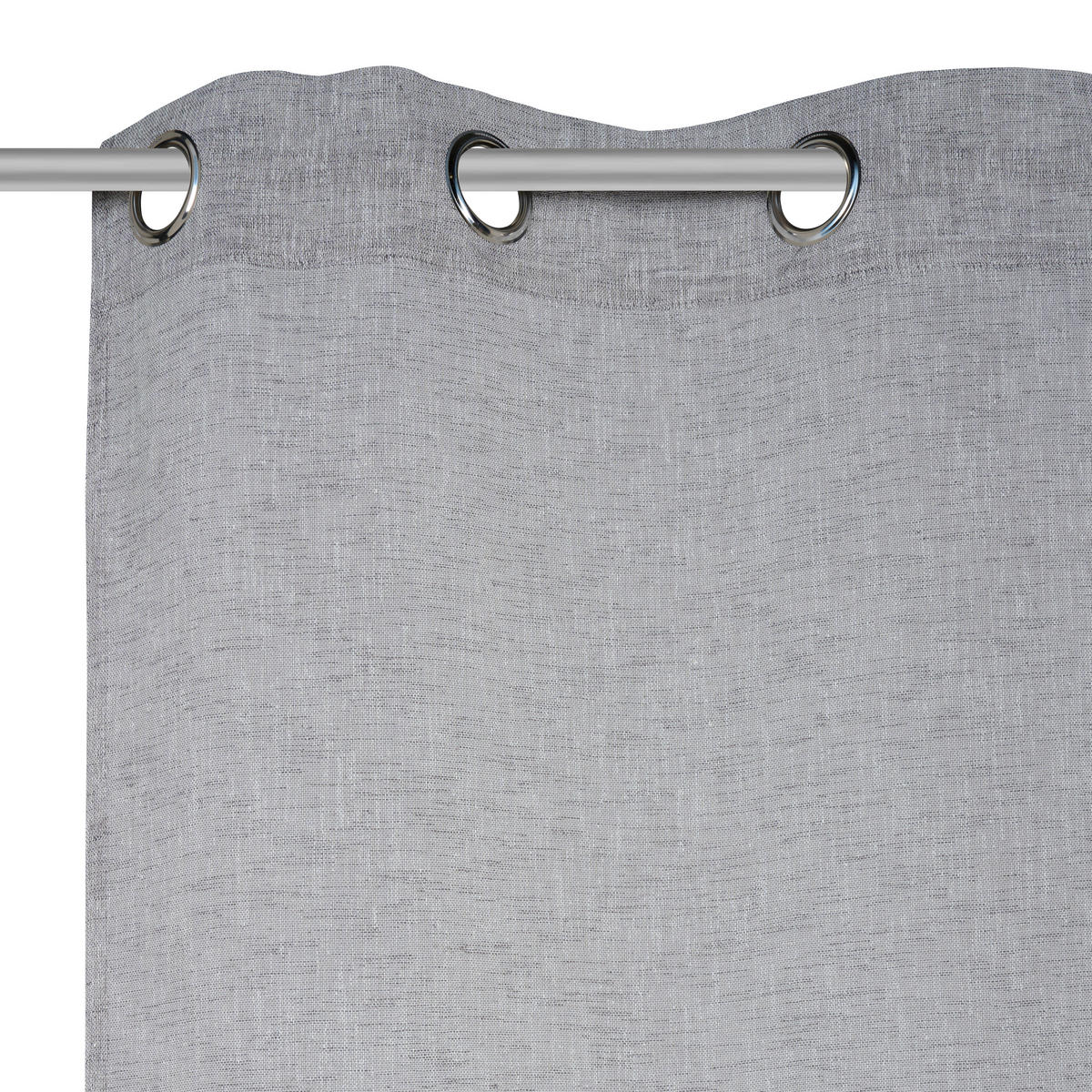 ZÁVES S OČKAMI, polopriehľadné, 140/245 cm - sivá, Basics, textil (140/245cm) - Esposa