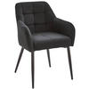 ARMLEHNSTUHL  in Eisen Samt  - Dunkelgrau/Schwarz, MODERN, Textil/Metall (60/82/60cm) - Livetastic