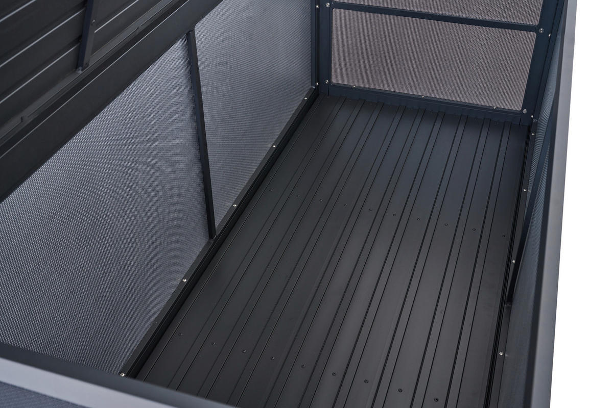  KISSENBOX 79,3/75/181 cm Metall, Kunststoff Anthrazit  - Anthrazit, Basics, Kunststoff/Metall (79,3/75/181cm) - Siena Garden