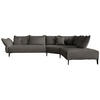 ECKSOFA  in Chenille, Flachgewebe Dunkelbraun  340/272 cm  - Dunkelbraun/Schwarz, MODERN, Textil/Metall (340/272cm) - W.Schillig