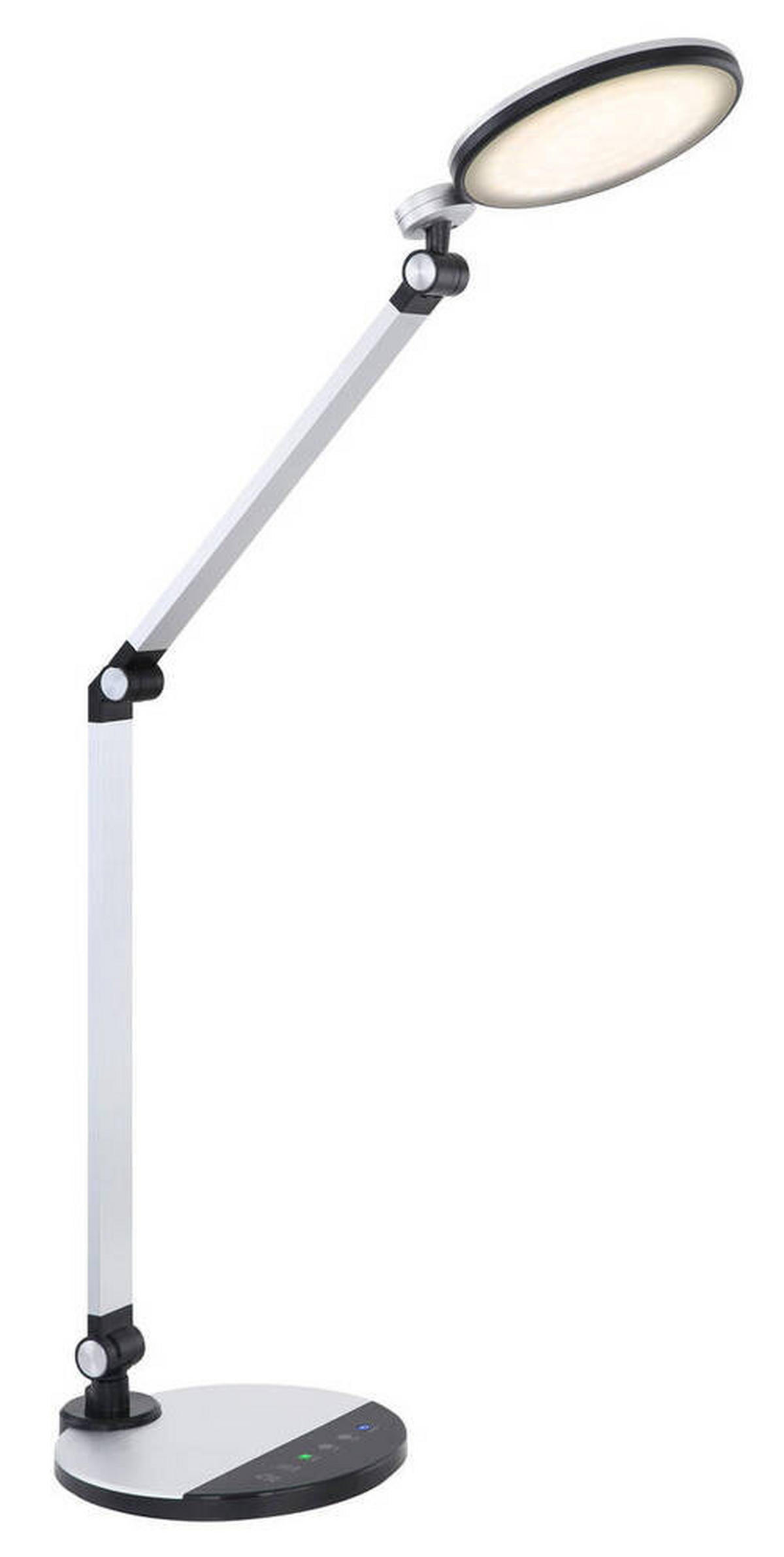 LED-SVETILKA ZA PISALNO MIZO     50/19,2/90,5 cm          - srebrne barve/črna, Design, kovina/umetna masa (50/19,2/90,5cm) - Globo