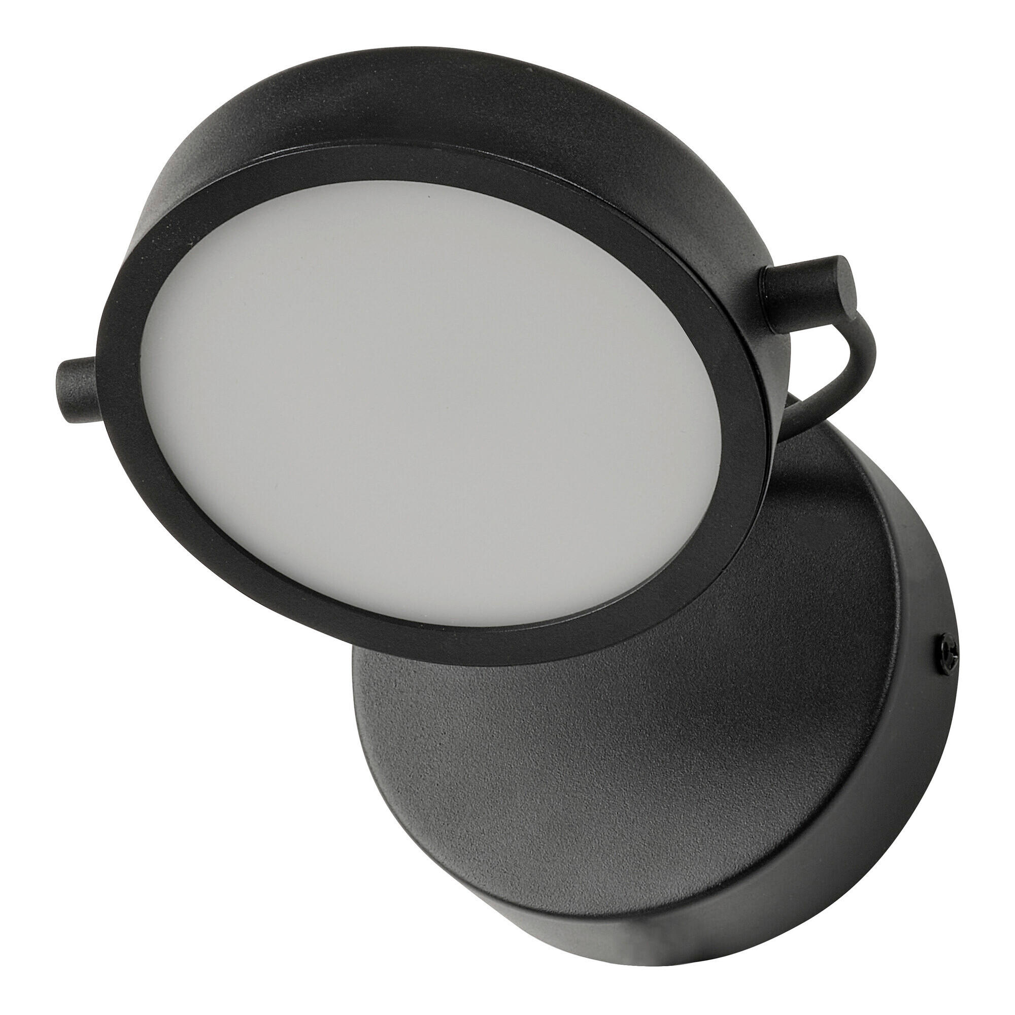 LED-WANDLEUCHTE 15/18/12,5 cm   - Schwarz, Design, Kunststoff/Metall (15/18/12,5cm) - Osram