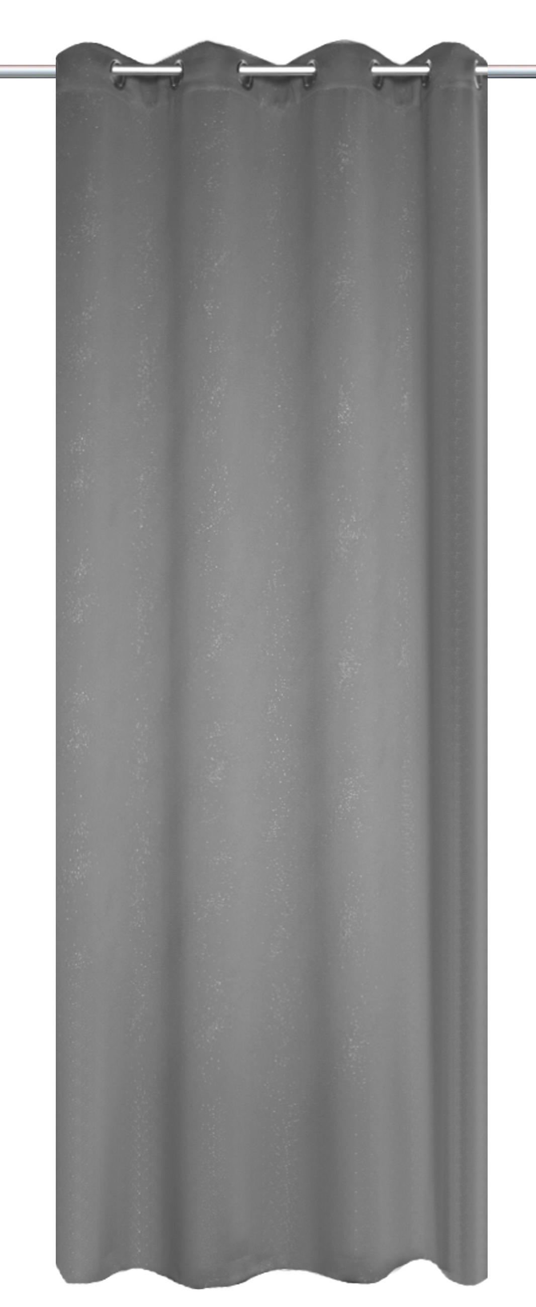 ÖSENVORHANG blickdicht  - Grau, Basics, Textil (135/245cm) - Schmidt W. Gmbh