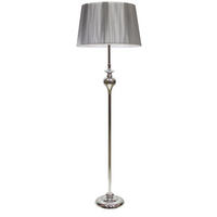 STEHLEUCHTE Modern 35/35/135 cm    - Silberfarben, Design, Metall (35/35/135cm)