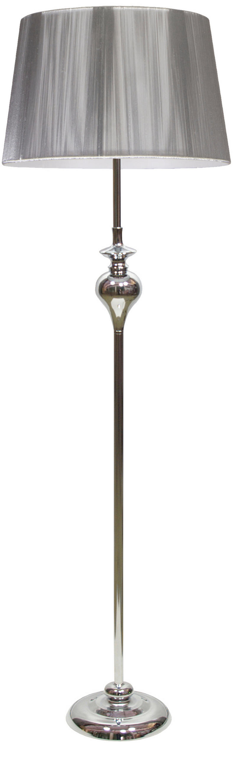 STEHLEUCHTE Modern 35/35/135 cm    - Silberfarben, Design, Metall (35/35/135cm)