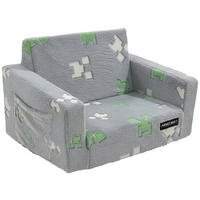 JUGEND- UND KINDERSOFA Minecraft in Grau  - Grau, Trend, Textil (105/58/41cm) - Minecraft