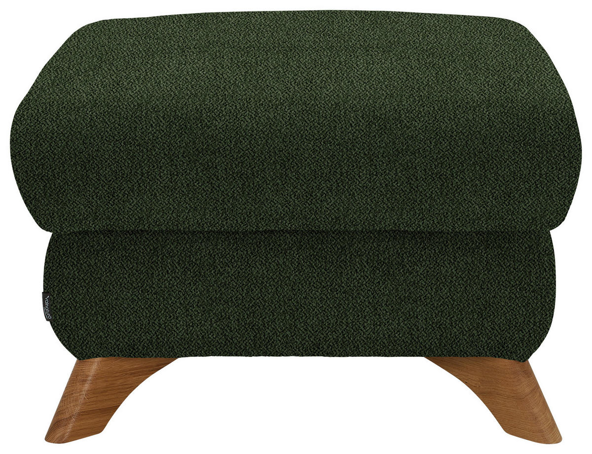 HOCKER in Textil Olivgrün  - Eichefarben/Olivgrün, Modern, Holz/Textil (65/47/65cm) - Valnatura
