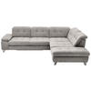 ECKSOFA in Chenille Ecru  - Chromfarben/Ecru, Design, Textil/Metall (310/260cm) - Beldomo Speed