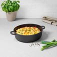 SERVIERPFANNE Greblon®-Antihaftbeschichtung  - Klar/Edelstahlfarben, Basics, Glas/Metall (28/7,5cm) - Homeware Profession.