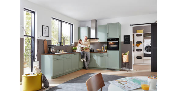 EINBAUKÜCHE   - Grün, LIFESTYLE, Holzwerkstoff - Novel