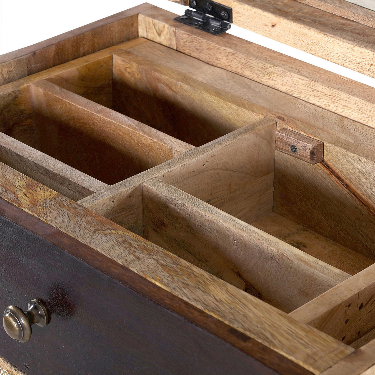 KOMMODE  in 60/120/42 cm  - Dunkelbraun/Braun, Design, Glas/Holz (60/120/42cm) - Landscape