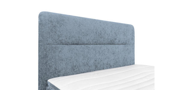 BOXSPRINGBETT 140/200 cm  in Hellblau  - Schwarz/Hellblau, Design, Textil/Metall (140/200cm) - Esposa