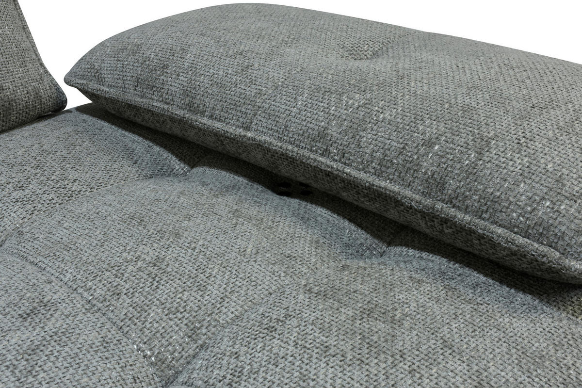 ECKSOFA Grau Chenille  - Schwarz/Grau, Design, Kunststoff/Textil (162/314cm) - Livetastic