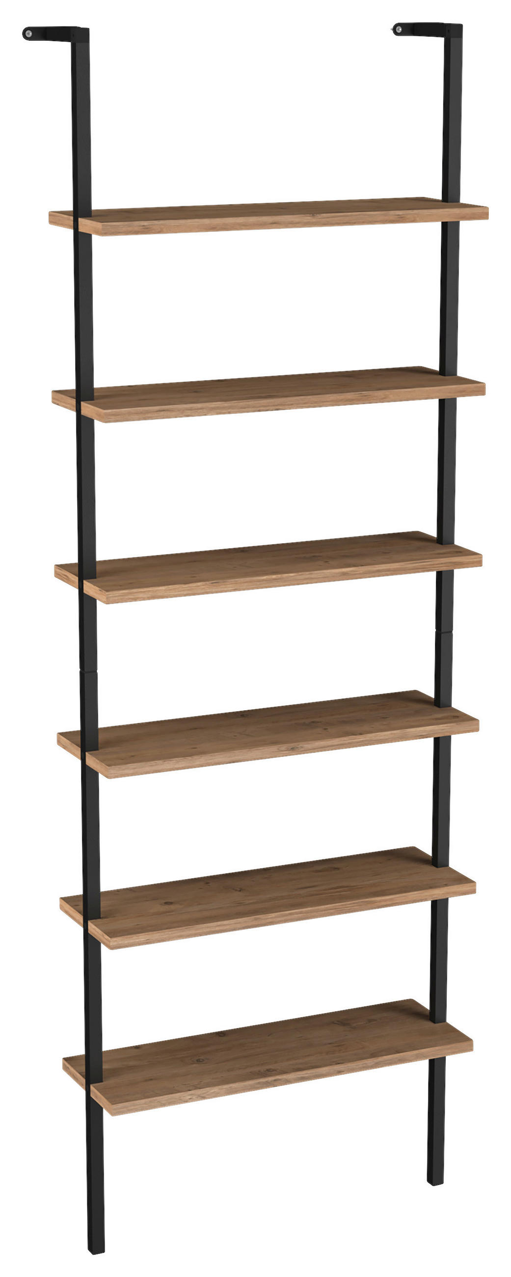 HYLLA i 60/183/20 cm honungsek - honungsek/svart, Design, metall/trämaterial (60/183/20cm) - MID.YOU