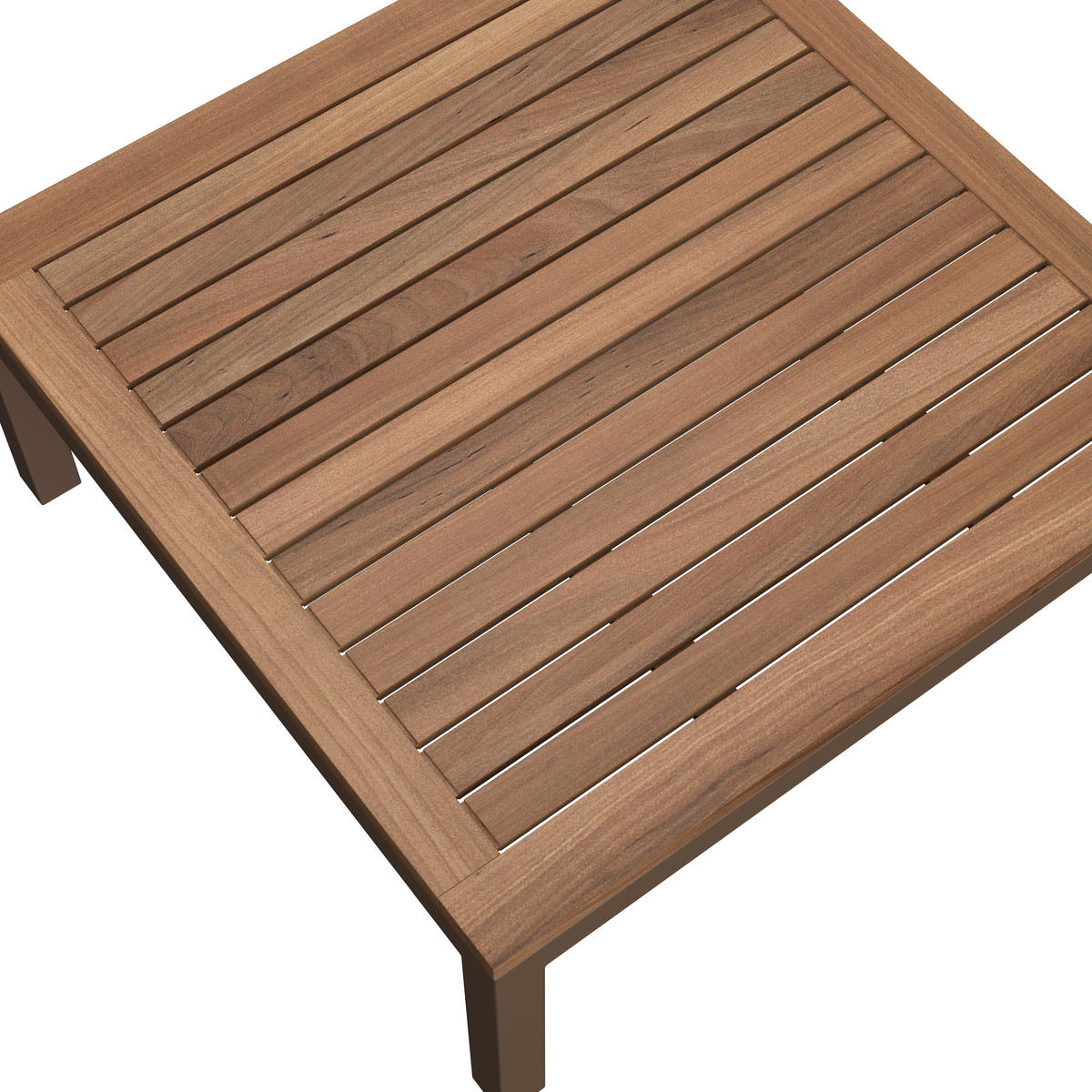 LOUNGEGARNITUR  138/207 cm  Akazie vollmassiv Stahl  - Naturfarben/Braun, MODERN, Holz/Metall (138/207cm) - Ambia Garden